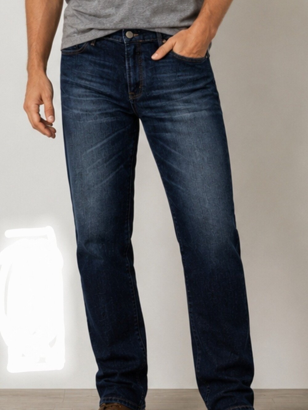 Mavi Max Relaxed Wide Leg Men's Jeans Dark Wash Size 34x36
